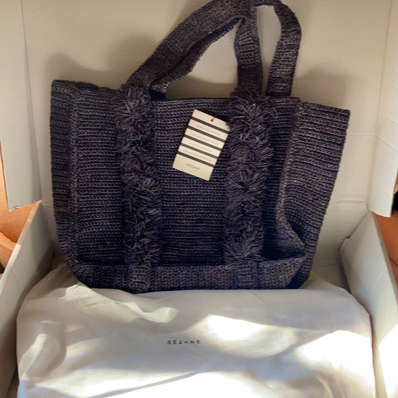 LAST DAY! RARE/NEW🌟Sézane Salma Sac navy - Picture 4 of 7